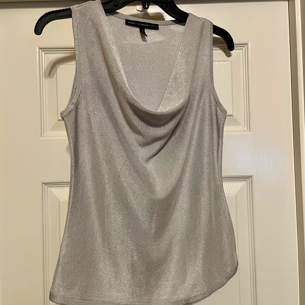 White House Black Market Silver Tank
